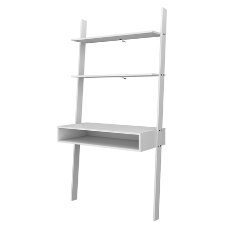 MANHATTAN COMFORT Cooper Ladder Desk, White 193AMC6